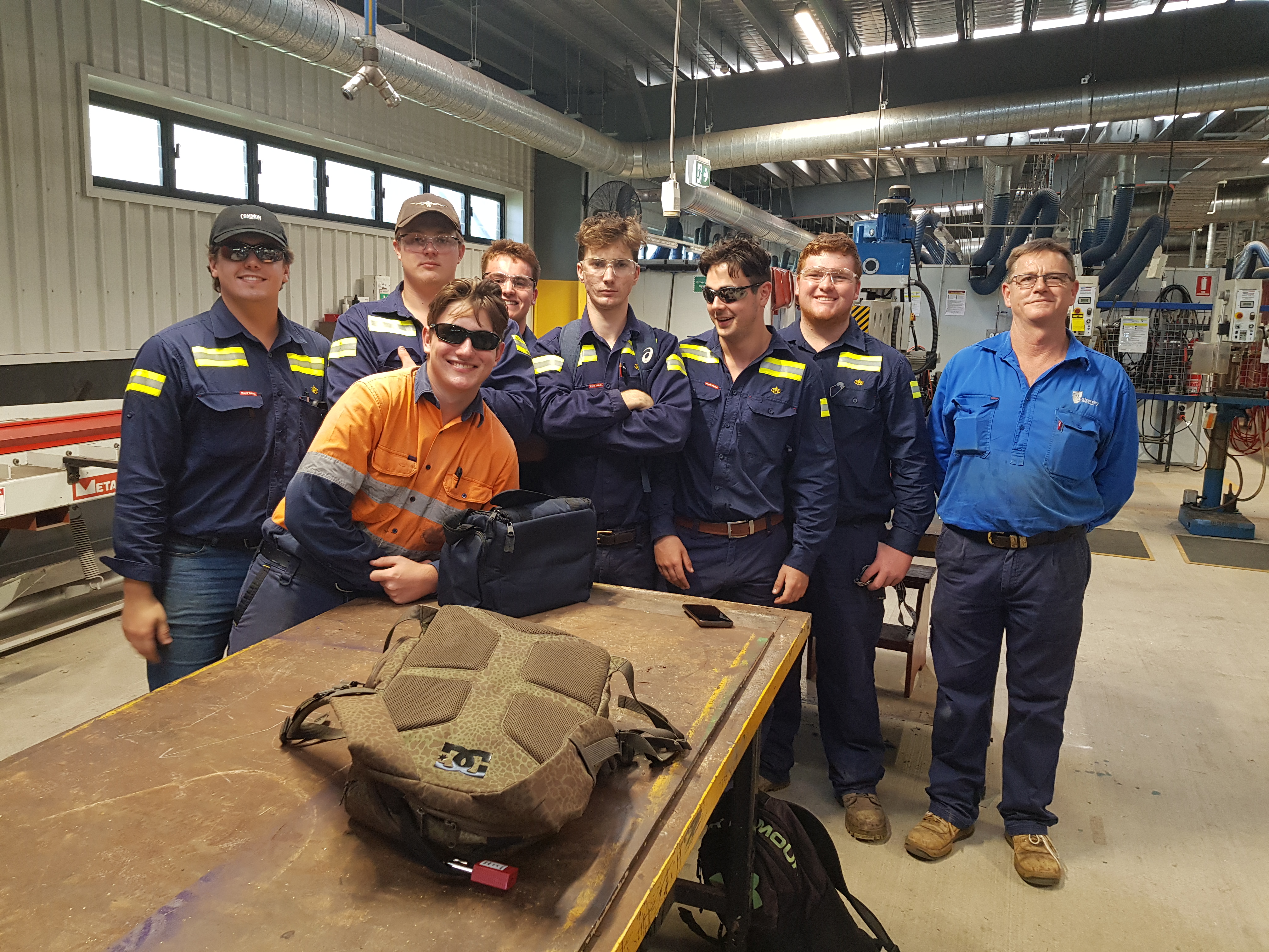 Apprentices attend the Get Ready for Work program at the Gladstone Marina campus.
