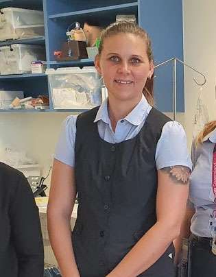 Tricia Porta pictured during her first week as a Registered Nurse at Cairns Hospital.