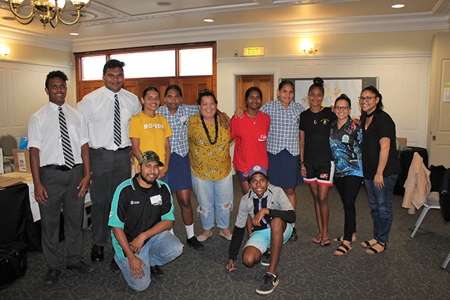 CQUni's Cassi-Ann Seden, DIYDG's Semara Jose & TSS mentors with students from boarding schools across QLD. (2019)CQUni's Cassi-Ann Seden, DIYDG's Semara Jose & TSS mentors with students from boarding schools across QLD