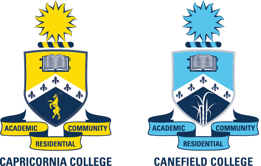 Capricornia College and Canefield College Crests