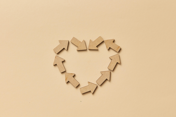 Arrows making a the shape of a heart