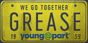We go together, Grease, young@part license plate