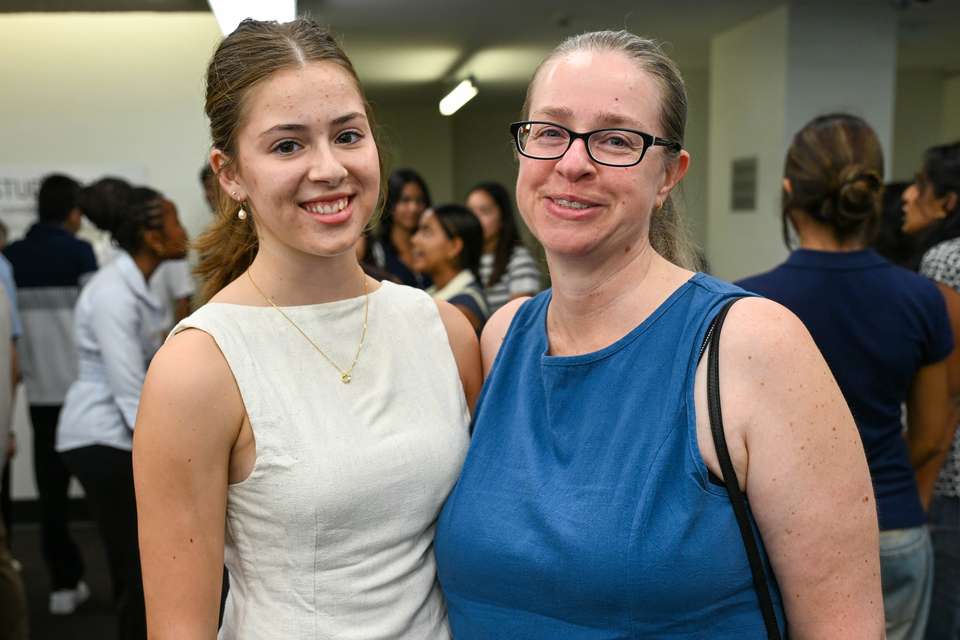First year student Hayley Hallam and her mum.jpg