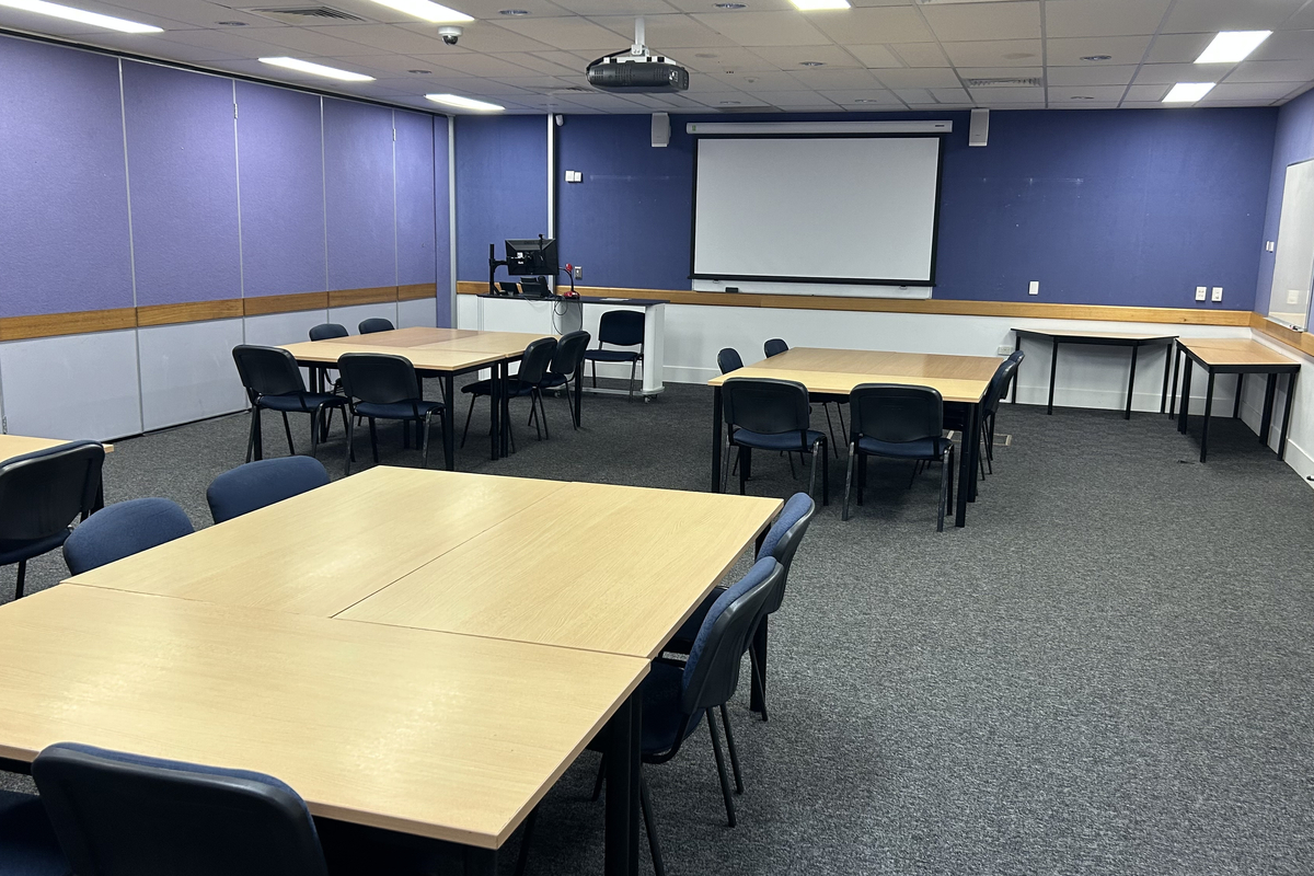 Studio classroom with table and chairs