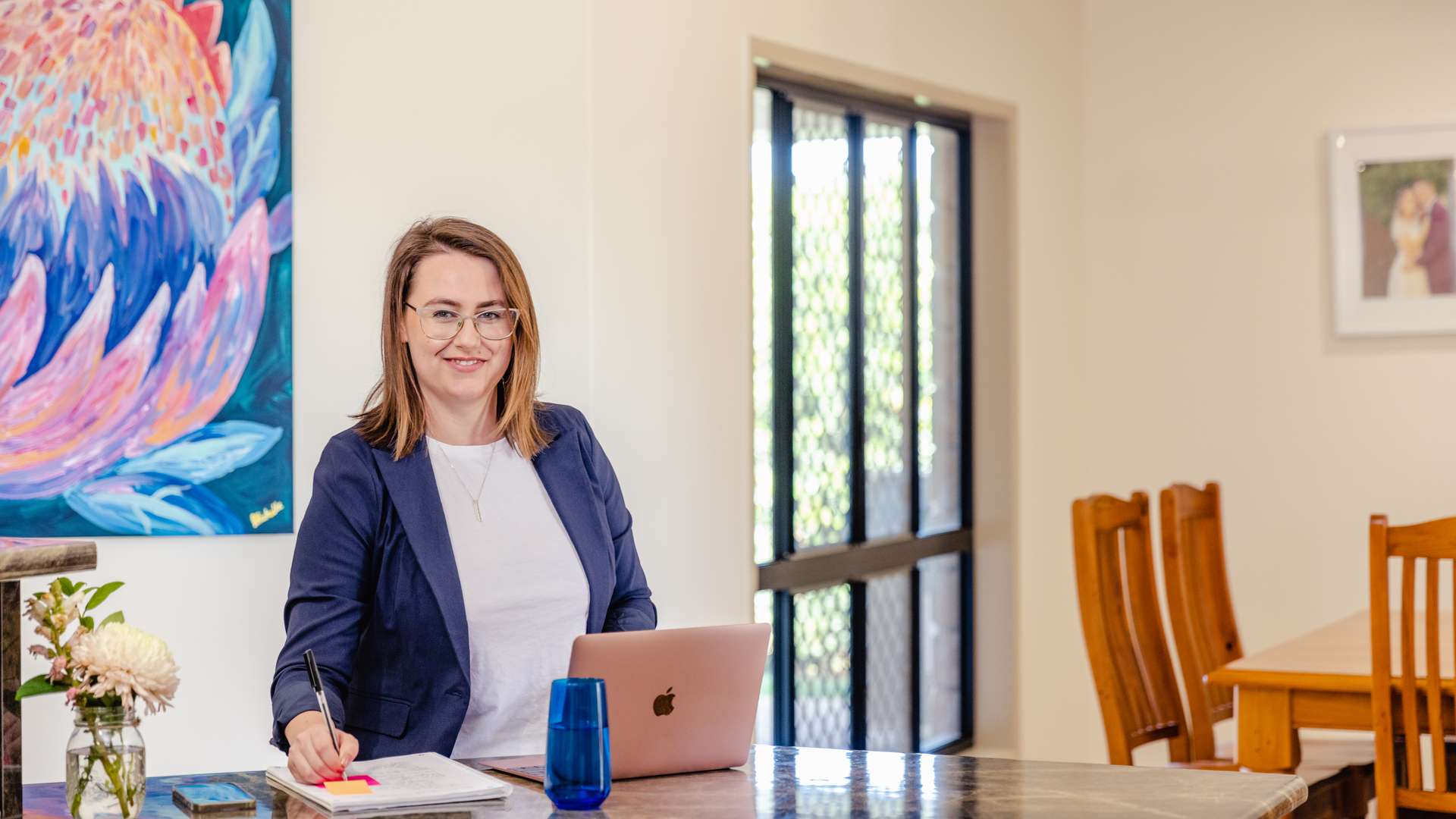 Educational Neuroscience student studying at home.