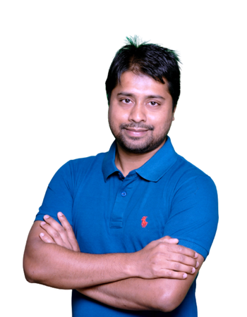 Mohammad Amzad Hossain smiling with crossed arms