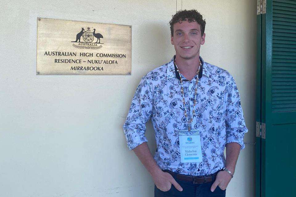 Malachai at the Pacific-Australia Youth Association Inc.'s Youth Leadership Summit in Nuku’alofa