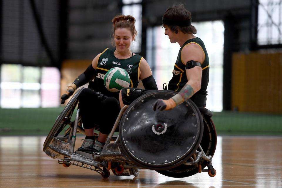 Shae Graham competing in Wheelchair Basketball