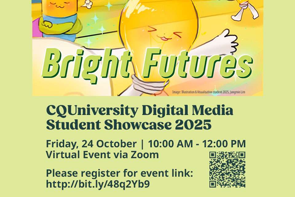 Digital media student showcase poster