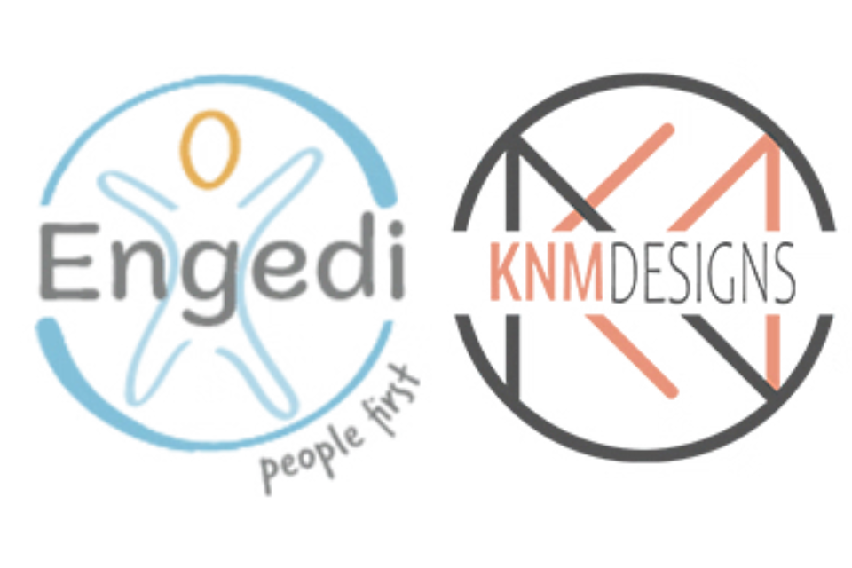 Engedi logo and KNM designs logo