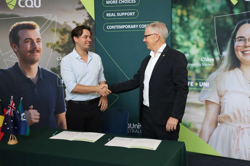 Two men shaking hands