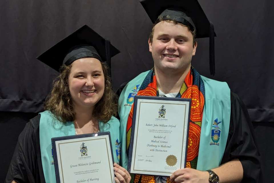 Man and woman in regalia