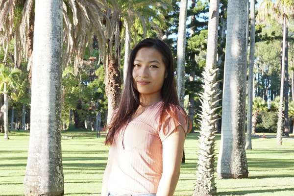 Sofiya Chauguthi posing at the Rockhampton Botantical Gardens