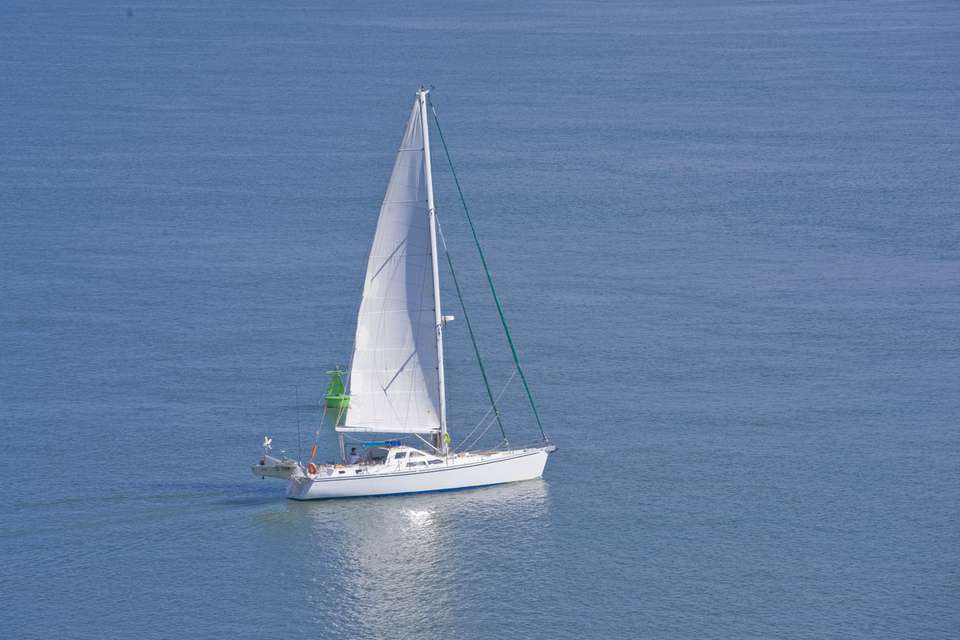 Sailboat sitting on the water