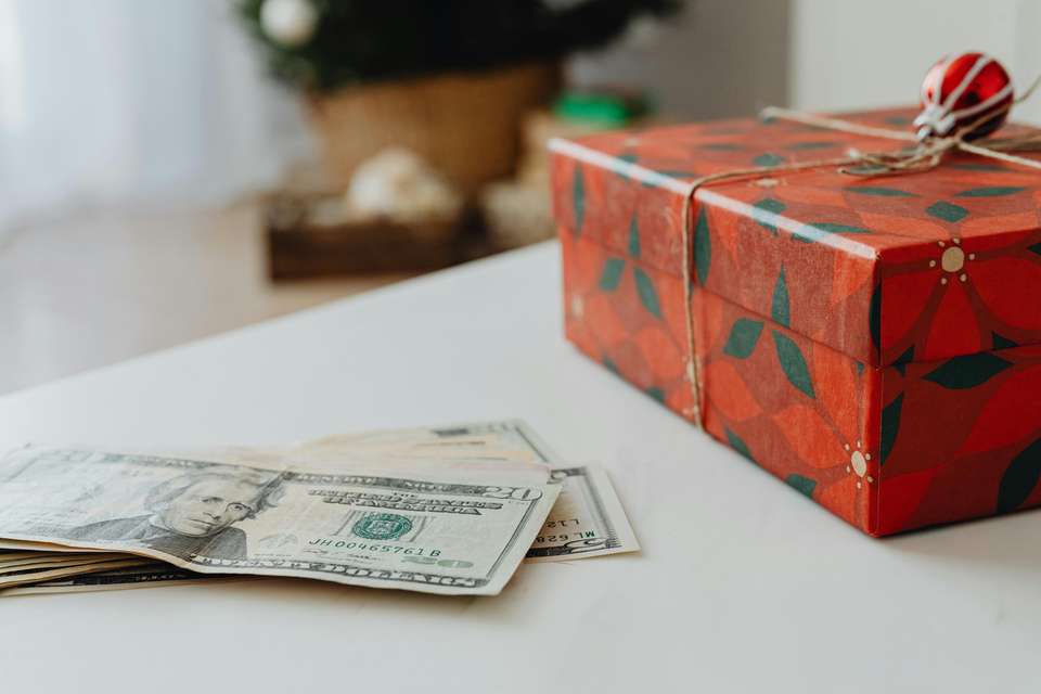 money and a Christmas present.