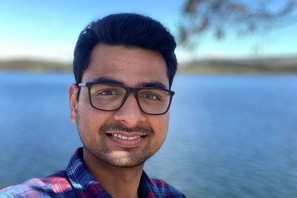 Selfie of Yogesh Goyal at a lake